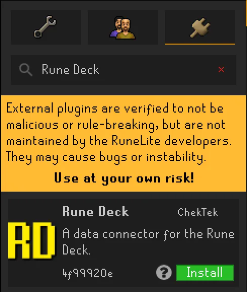Rune Deck RuneLite Plugin