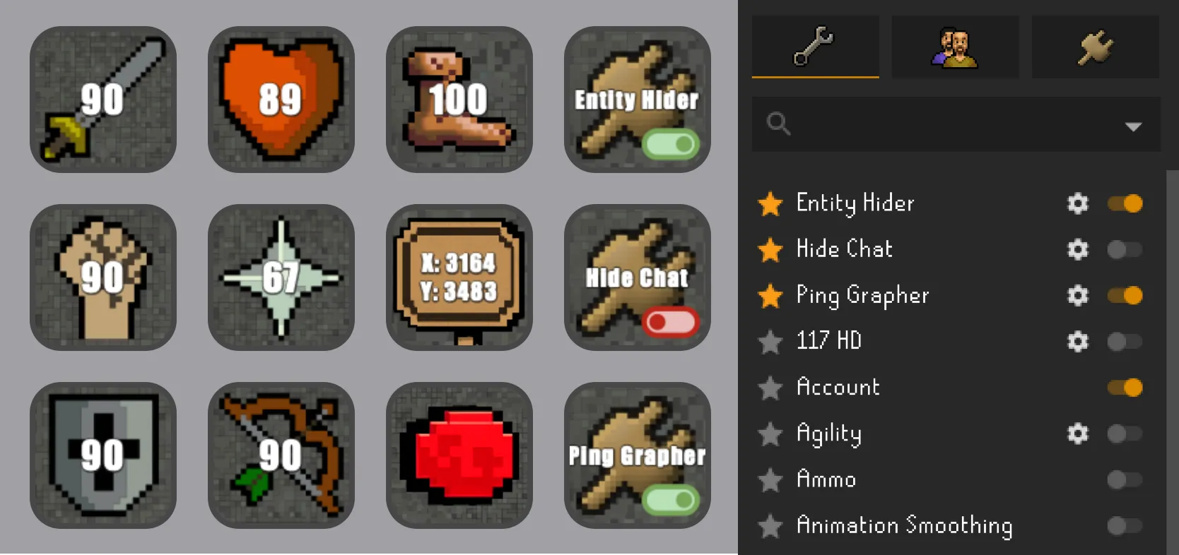 A Stream Deck plugin for Old School Runescape! Keep track of your HP, Prayer Points, Idle Status, and more in OSRS. Toggle your RuneLite plugins on and off at the press of a button.